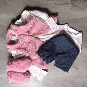 Carter's Jegging and Sherpa Vest w/ Gloves Set